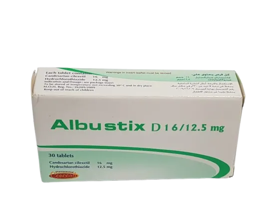 Albustix D 16/12.5mg 30 tab - البوستيكس دي 16/12.5 مجم 30 قرص