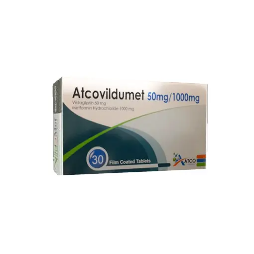 atcovildumet 50 mg/1000 mg 30 f.c tabs - اتكوفلدوميت 50/1000 مجم 30 قرص