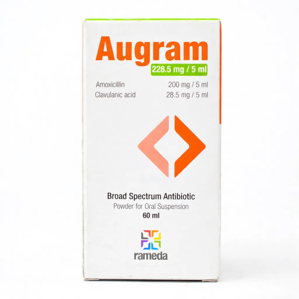 [code in gad:66152--code in mourad:] Augram 228.5mg powder for oral suspension 60 ml - اوجرام 228.5 مجم معلق 60 مل