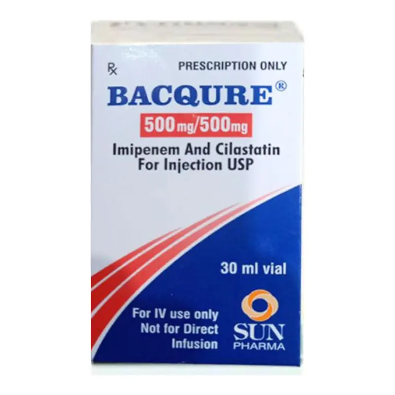 bacqure 500/500mg pwd. for i.v. inf. vial - باكور 500/500مجم فيال للحقن الوريدي
