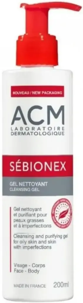 ACM Sebionex Cleansing Gel 200 ml - اى سى ام غسول منظف للبشرة المعرضة لحب الشباب 200 مل