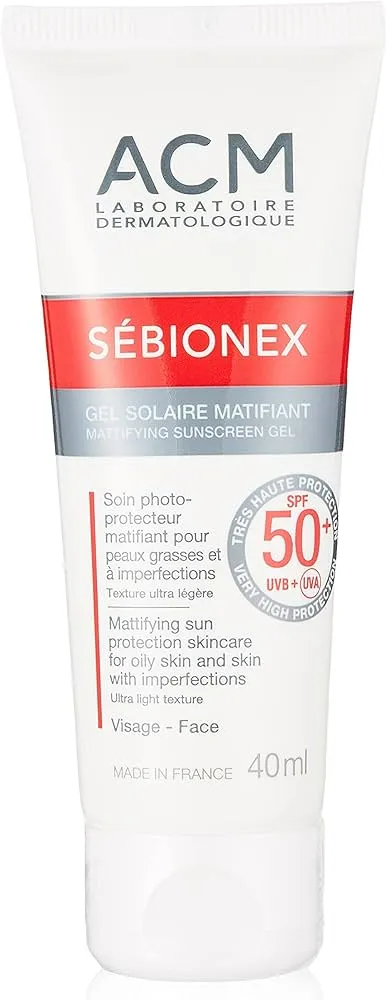 [code in gad:67514--code in mourad:] ACM Sebionex Sunscreen Gel SPF50 Plus 40ml - إيه سي إم واقي شمس سيبيونكس جل للبشرة الدهنية 50+ 40 مل