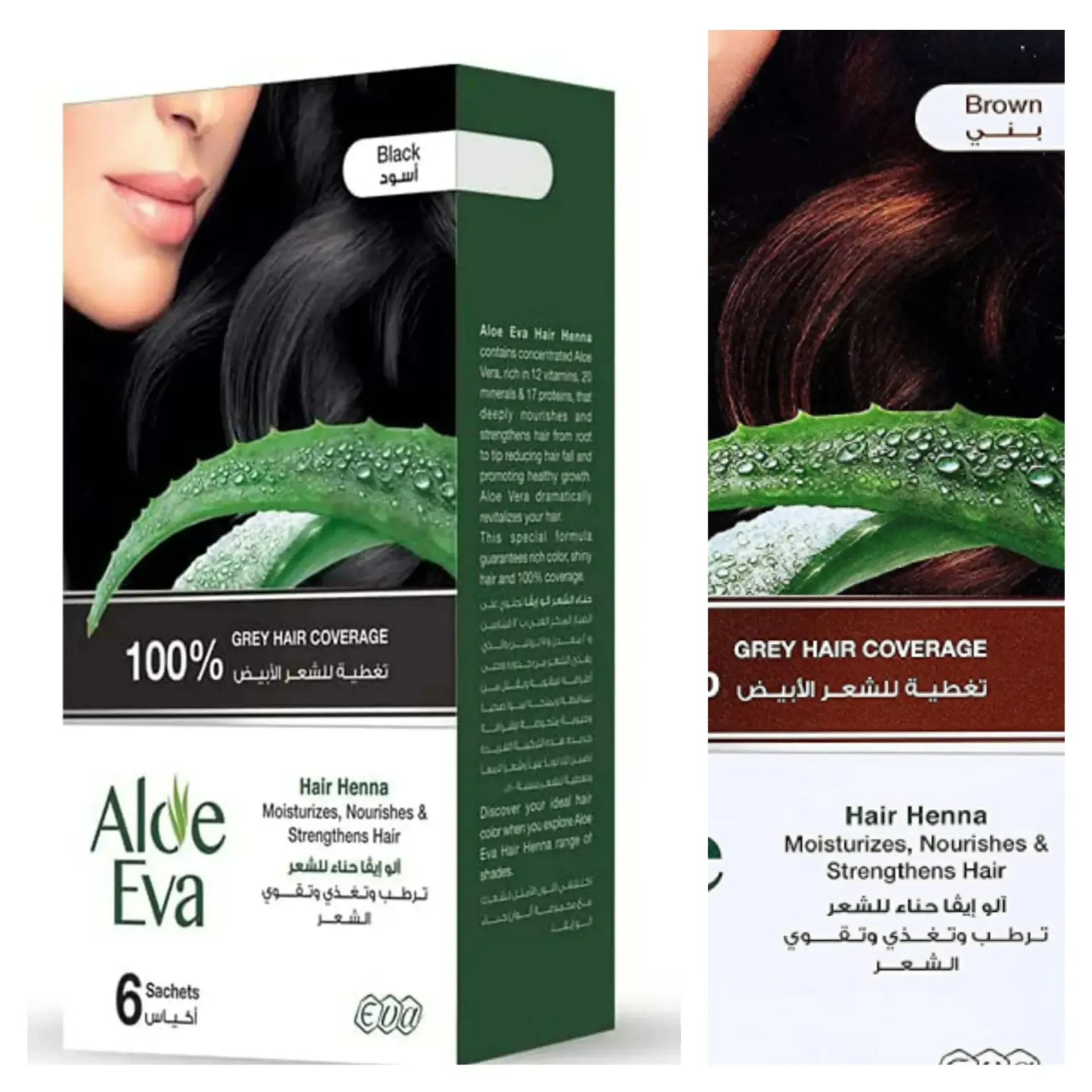 Aloe Eva Hair Henna sachet - حنة شعر من الو ايفا كيس واحد