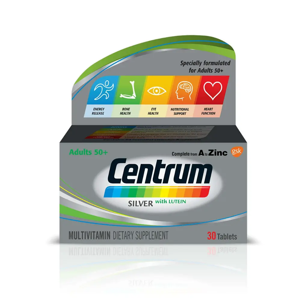 [code in gad:66077--code in mourad:65751] Centrum multivitamins silver with lutein 30 tabs - سنتروم سيلفر باللوتين 30 قرص
