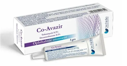 [code in gad:65616--code in mourad:64849] Co Avazir eye ointment 5 gm - كو افازير مرهم للعين 5 جم