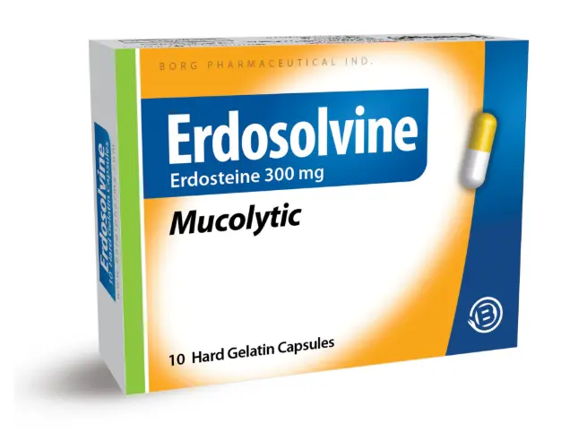 erdosolvine 300mg 10 caps - اردوسولفين 300 مجم 10 كبسولات