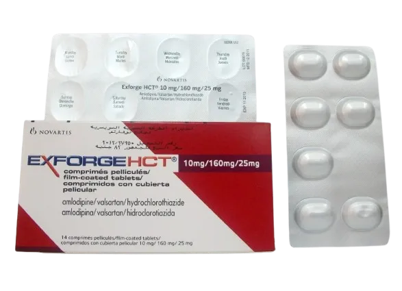 [code in gad:58986--code in mourad:58986] Exforge HCT 10/160/25mg 14 tabs - اكسفورج اتش سي تي 10/160/25 مجم 14 قرص