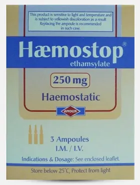 [code in gad:--code in mourad:4546] Haemostop 250mg 3 ampoules - هيموستوب 250 مجم 3 امبولات