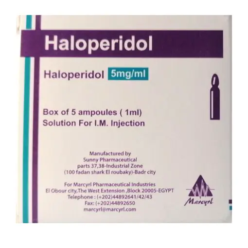 haloperidol 5mg/ml i.m. 5 amps. - هالوبيريدول 5مجم/مل 5 امبولات