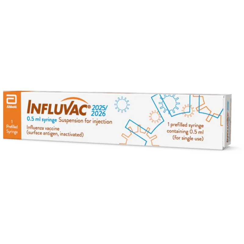 influvac tetra prefilled syringe 0.5ml - انفلوفاك تيترا مصل الانفلونزا سرنجة معبأة للحقن 0.5 مل