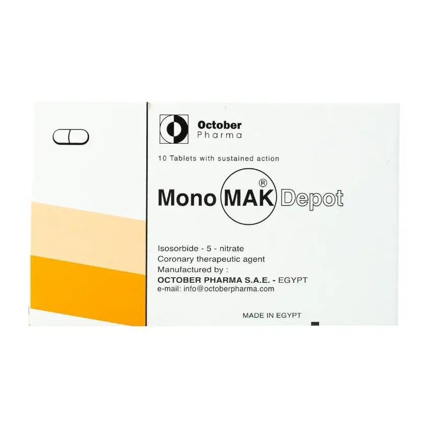 [code in gad:8685--code in mourad:8685] Monomak Depot 100mg 10 tab - مونوماك ديبو 100 مجم 10 اقراص