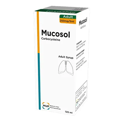 mucosol adult syrup 120ml - ميوكوسول شراب للكبار زجاجة 120 مل