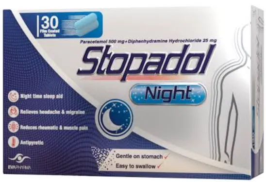 [code in gad:--code in mourad:65955] Stopadol night 30 tabs - ستوبادول نايت 30 قرص