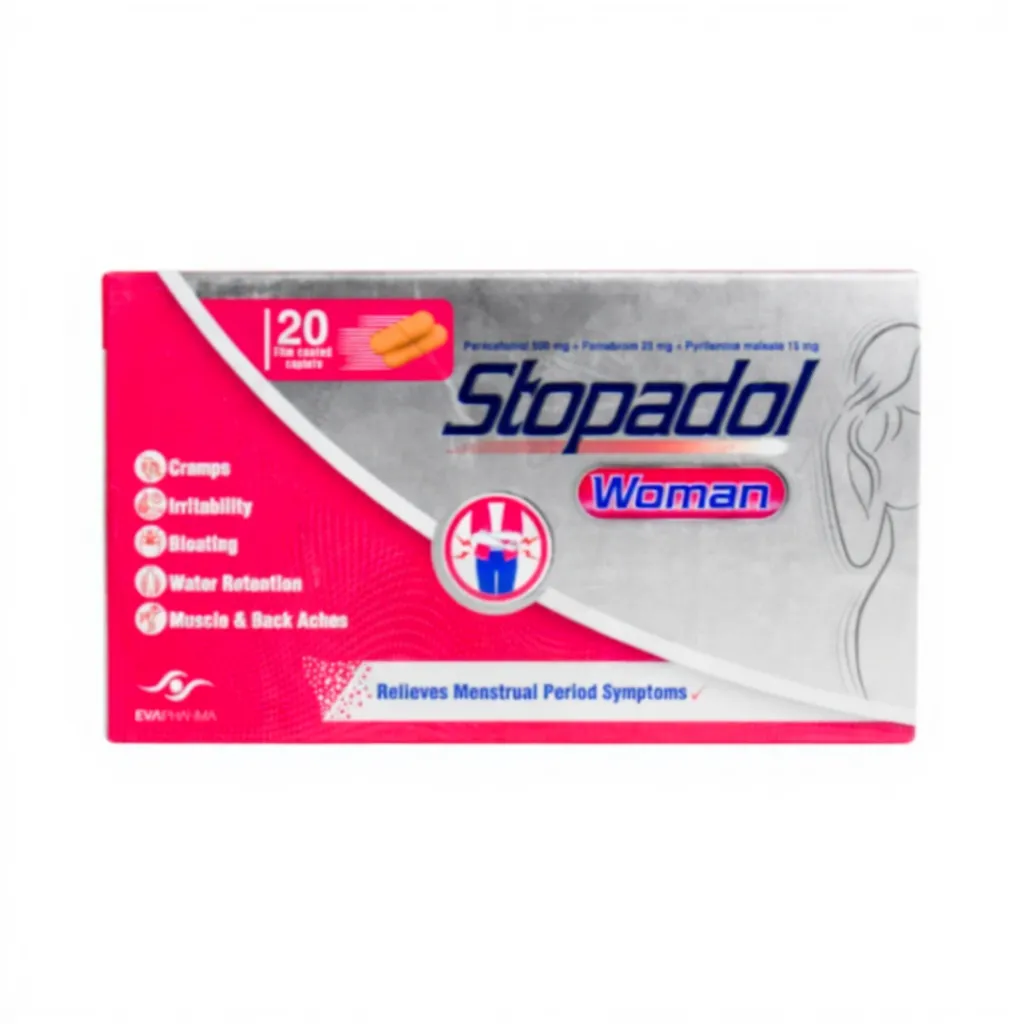 [code in gad:68498--code in mourad:67891] STOPADOL Woman 20 tabs - ستوبادول وومان 20 قرص مغلف