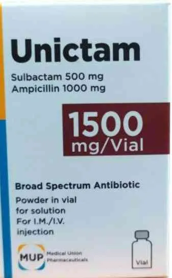 Unictam 1.5g IM or IV vial - يونيكتام 1.5 جم فيال للحقن عضل او وريد