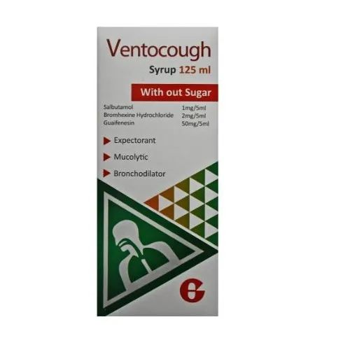 ventocough without sugar syrup 125ml - فينتوكف شراب خالي من السكر 125 مل