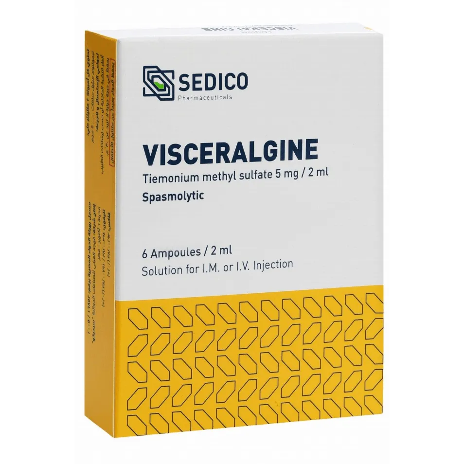 Visceralgine 5mg IM or IV 6 ampoules - فيسرالجين للحقن فى العضل او الوريد 6 أمبولات