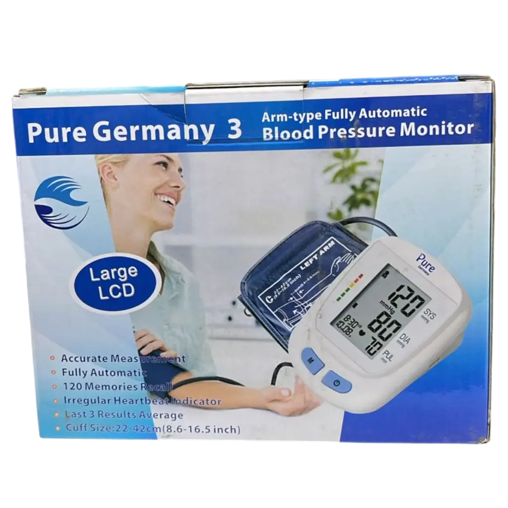 [code in gad:30326--code in mourad:] Pure Germany Automatic Digital Blood Pressure Monitor -  جهاز قياس ضغط الدم الرقمي الأوتوماتيكي بيور جيرمانى