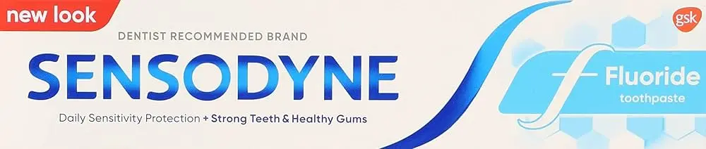 SENSODYNE Fluoride Toothpaste for Sensitive Teeth 100ml - سنسوداين معجون أسنان بالفلورايد للأسنان الحساسة 100 مل