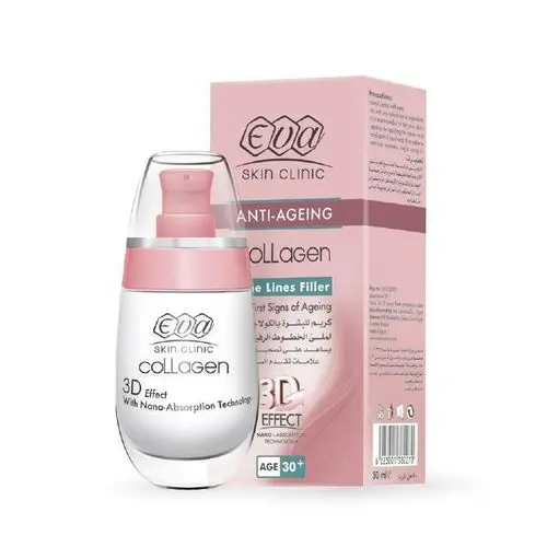 Eva Skin Clinic Collagen Fine Lines Filler Cream 50ml - ايفا سكين كلينيك كريم كولاجين لملء الخطوط الدقيقة 50 مل