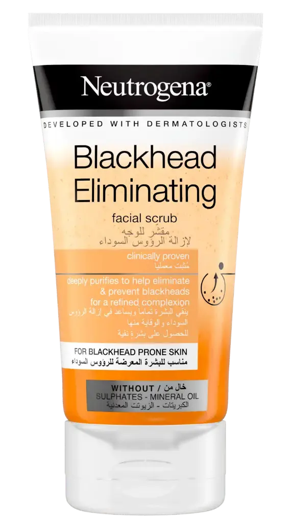 Neutrogena Blackhead Eliminating Facial Scrub 150ml - مقشر يومي نيوتروجينا للتخلص من الرؤوس السوداء 150 مل