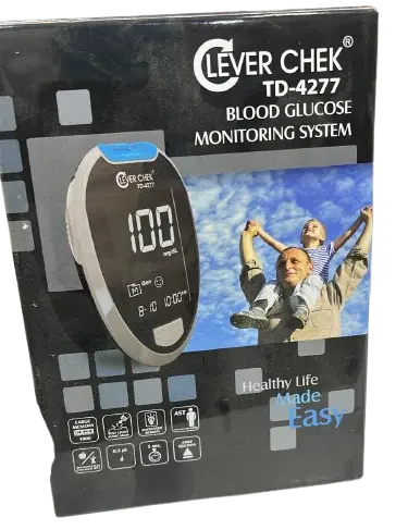 [code in gad:68492--code in mourad:] CLEVER CHEK Blood Glucose Measurement Device + 50 Strips Free - جهاز قياس السكر كليفر تشيك + 50 شريط اختبار مجاني