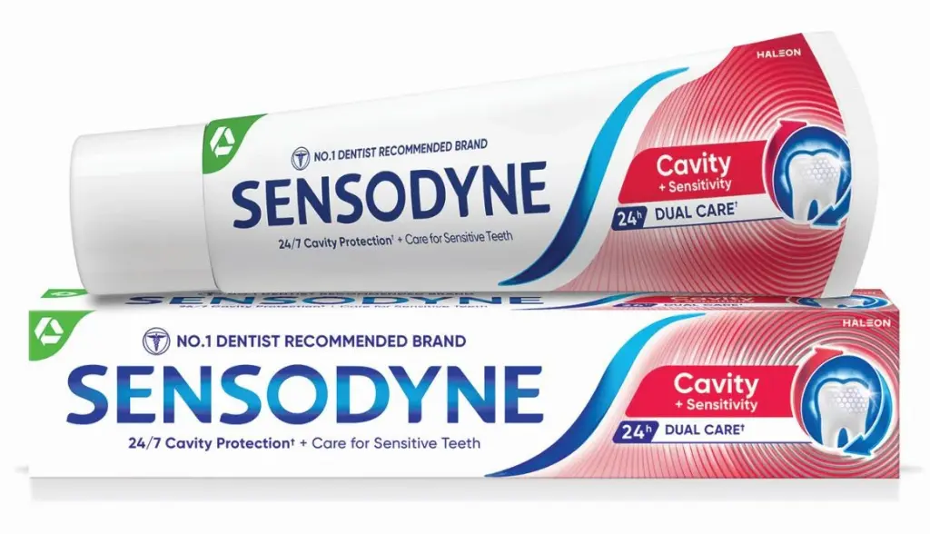 Sensodyne Dual Protection Cavity Sensitivity 100ml - سنسوداين حماية مزدوجة ضد التسوس والحساسية 100 مل