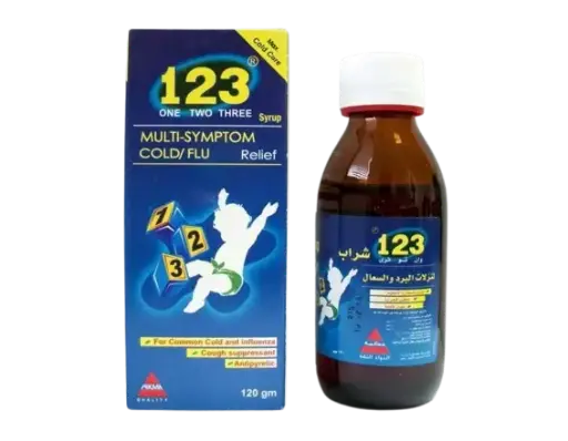 [code in gad:47553--code in mourad:47553] 123 one two three syrup 120 ml - ون تو ثري شراب 120 مل